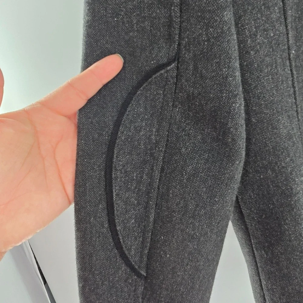 H&M Gray Pockets Recycled Wool Heavy Coat Jacket Button Zipper Pockets‎ Mens 38R